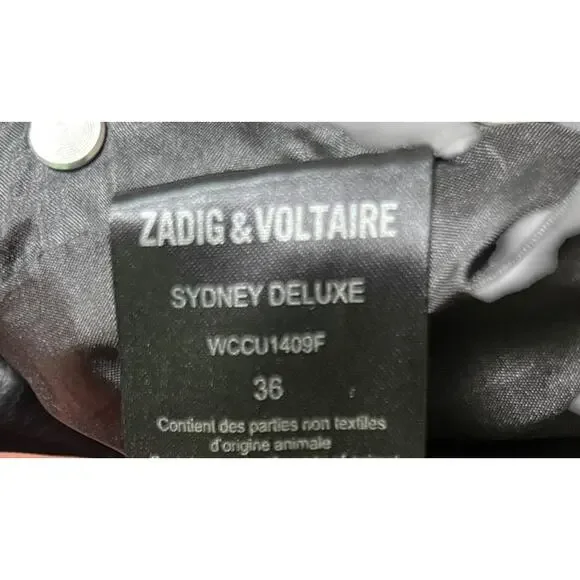 Zadig & Voltaire Sydney Deluxe 100% Leather Jumpsuit in Black Size 36